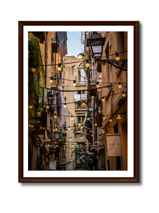 Callejón con luces, Barcelona