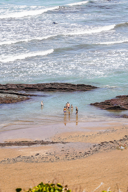 Bañistas en Zumaia