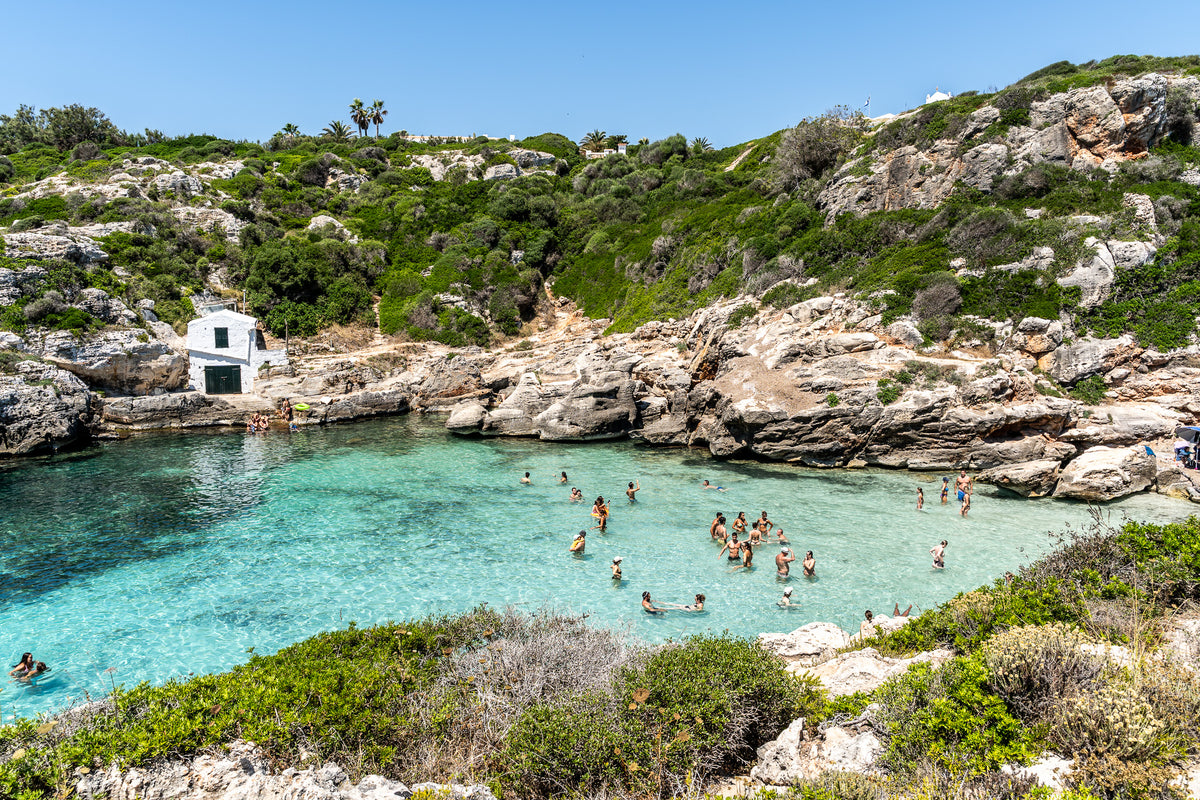 Baño en Cala Binidalí
