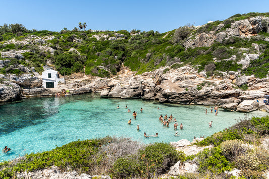 Baño en Cala Binidalí